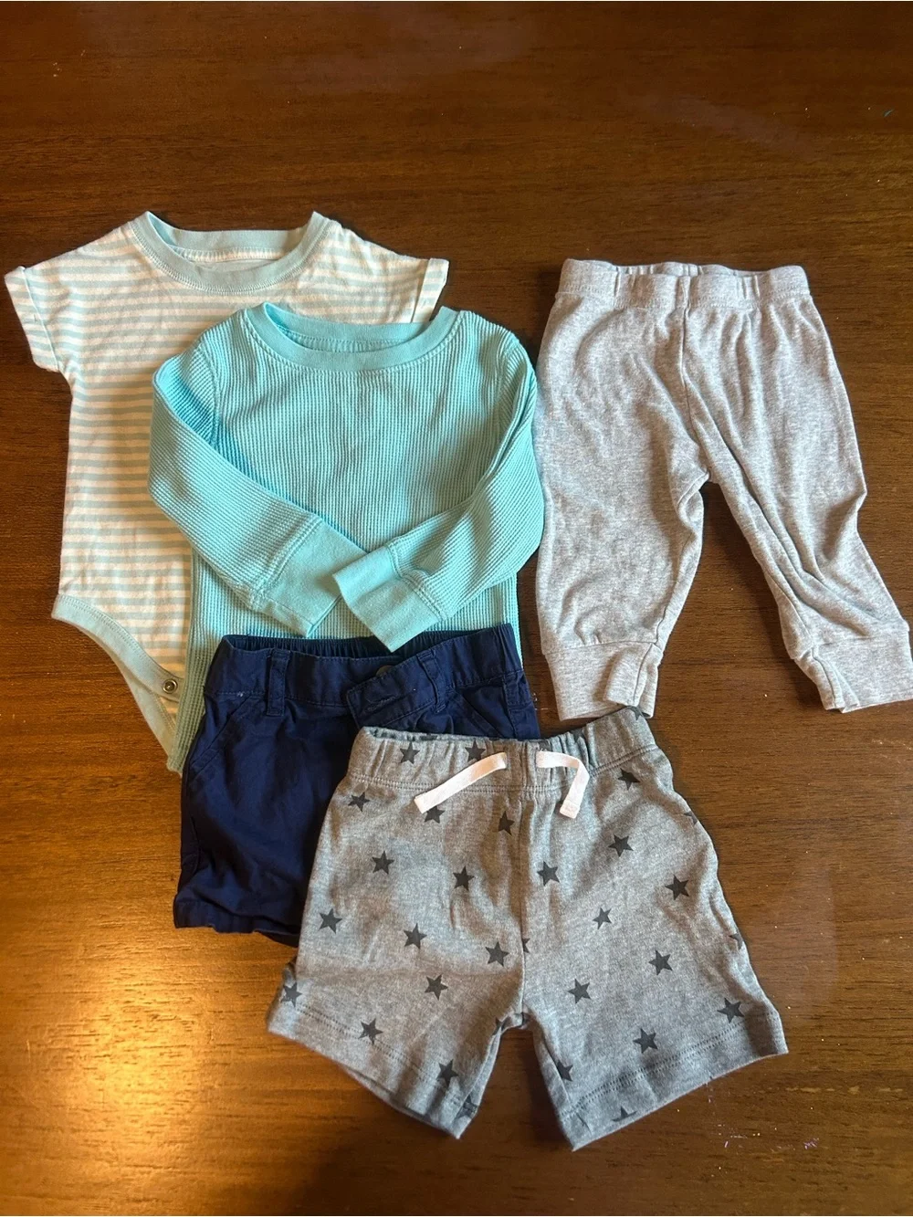 Cat & Jack Baby 5-Piece Set in Teal, Navy & Gray